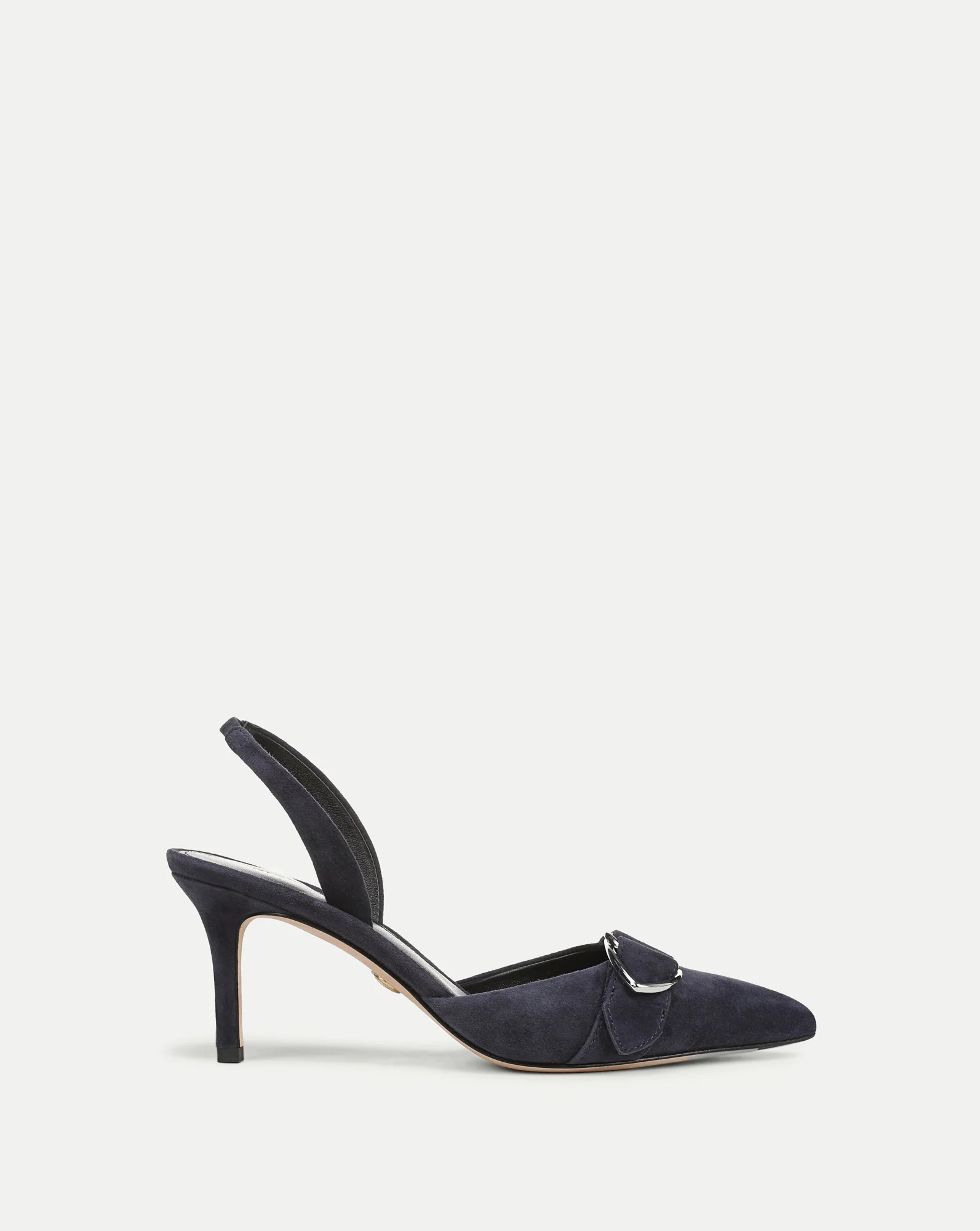 Veronica Beard Loralyn Slingback Buckle Heel Navy | Veronica Beard