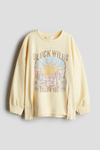 H & M - Oversized Sweatshirt - Yellow | H&M (US + CA)