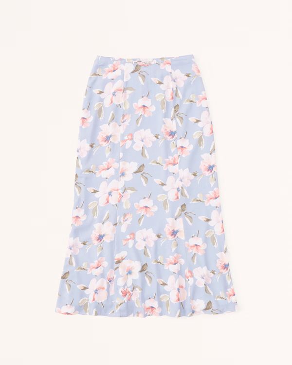 Women's Dipped Waist Midi Skirt | Women's Best Dressed Guest Collection | Abercrombie.com | Abercrombie & Fitch (US)