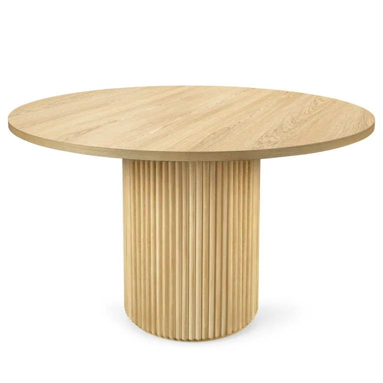 Kithkasa 40" Round Dining Kitchen Table,Ash Solid Wood,4 to 6 Persons,Natural - Walmart.com | Walmart (US)