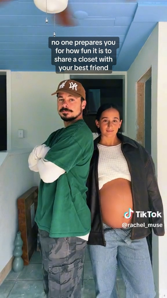 getting ready with your bestie every day >> 

linked exacts of my whole look with some similar dupes, a lot of Nate’s look was thrifted so linked exacts and similars for both! 

fall outfit | jeans | fall style | mens fashion | pregnancy look | maternity style | cold weather outfit | neutral basics | adidas 

#LTKSeasonal #LTKbump #LTKmens