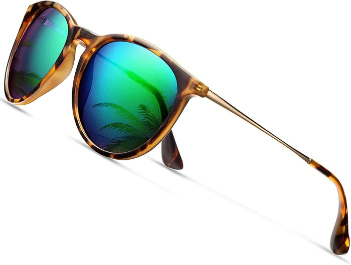 CHBP Polarized Sunglasses for Women Men - Trendy 2025 Vintage Classic Retro Round Mirrored Lens D... | Amazon (US)