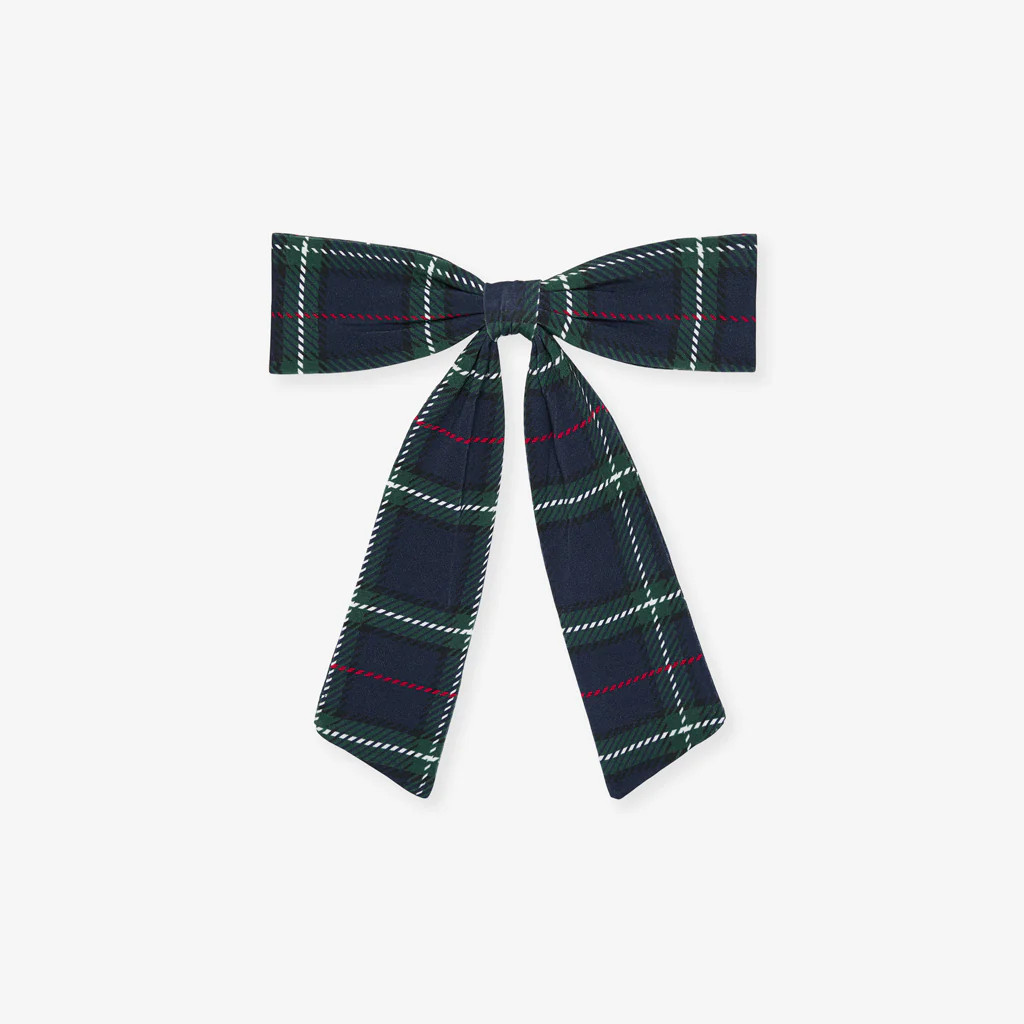 Plaid Green Baby Girl Bows | Augustus | Posh Peanut