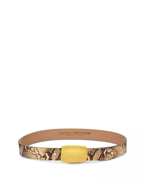 Milou Domed Croc Embossed Leather Belt | Bloomingdale's (US)