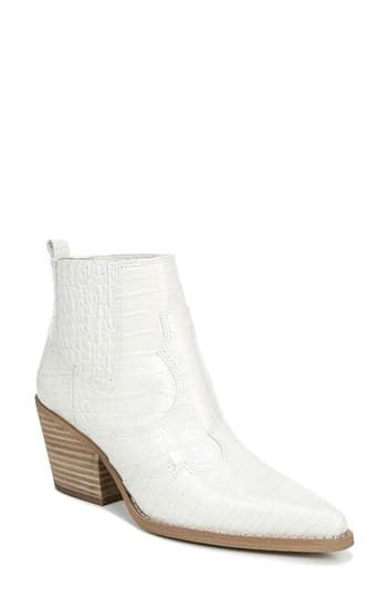 Winona Croc Embossed Western Bootie | Nordstrom Rack