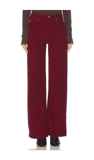 High Rise Wide Leg Jeans in Beet Cord | Revolve Clothing (Global)