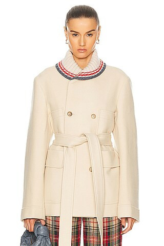 BODE Berkshires Coat in Cream | FWRD 