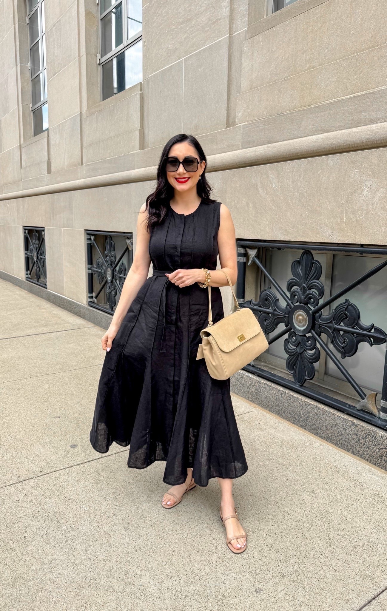 Classic spring outfit 🖤

Black linen dress, size small 40% off 
Nude sandals, size 7 40% off
Suede bag 40% off

Everyday outfit 
Spring dress 
Summer dress 
Vacation outfit 


#LTKTravel #LTKSaleAlert #LTKSeasonal