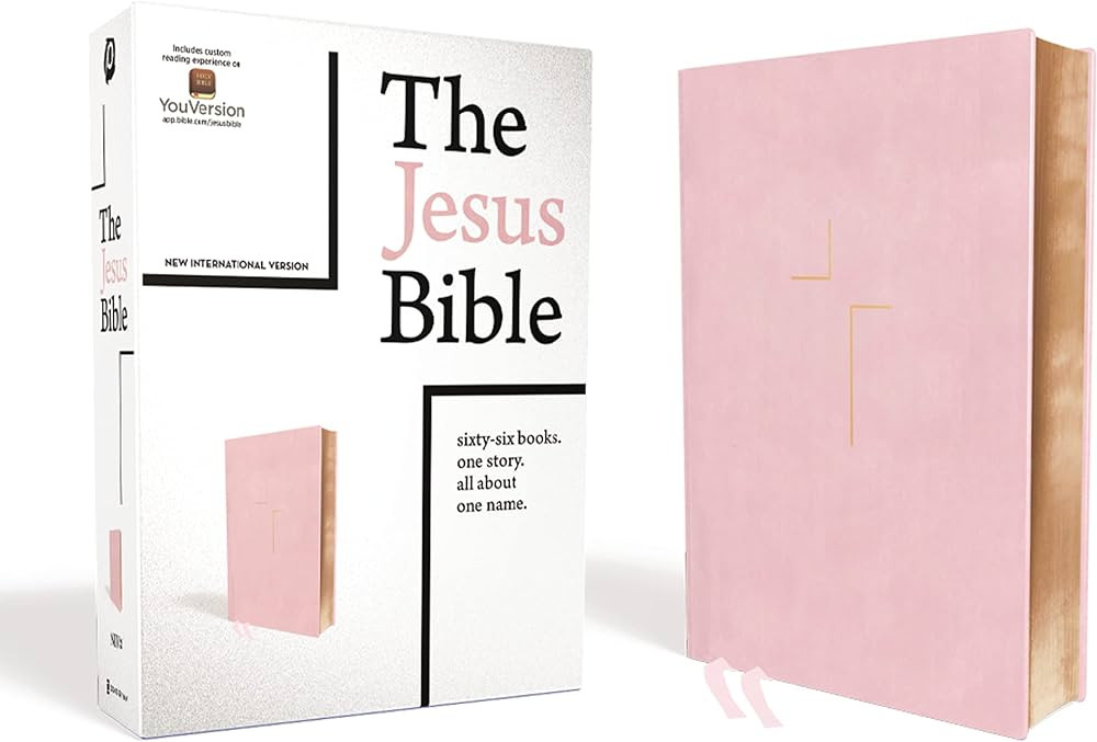 The Jesus Bible, NIV Edition, Leathersoft over Board, Pink, Comfort Print: Zondervan, Passion Pub... | Amazon (US)