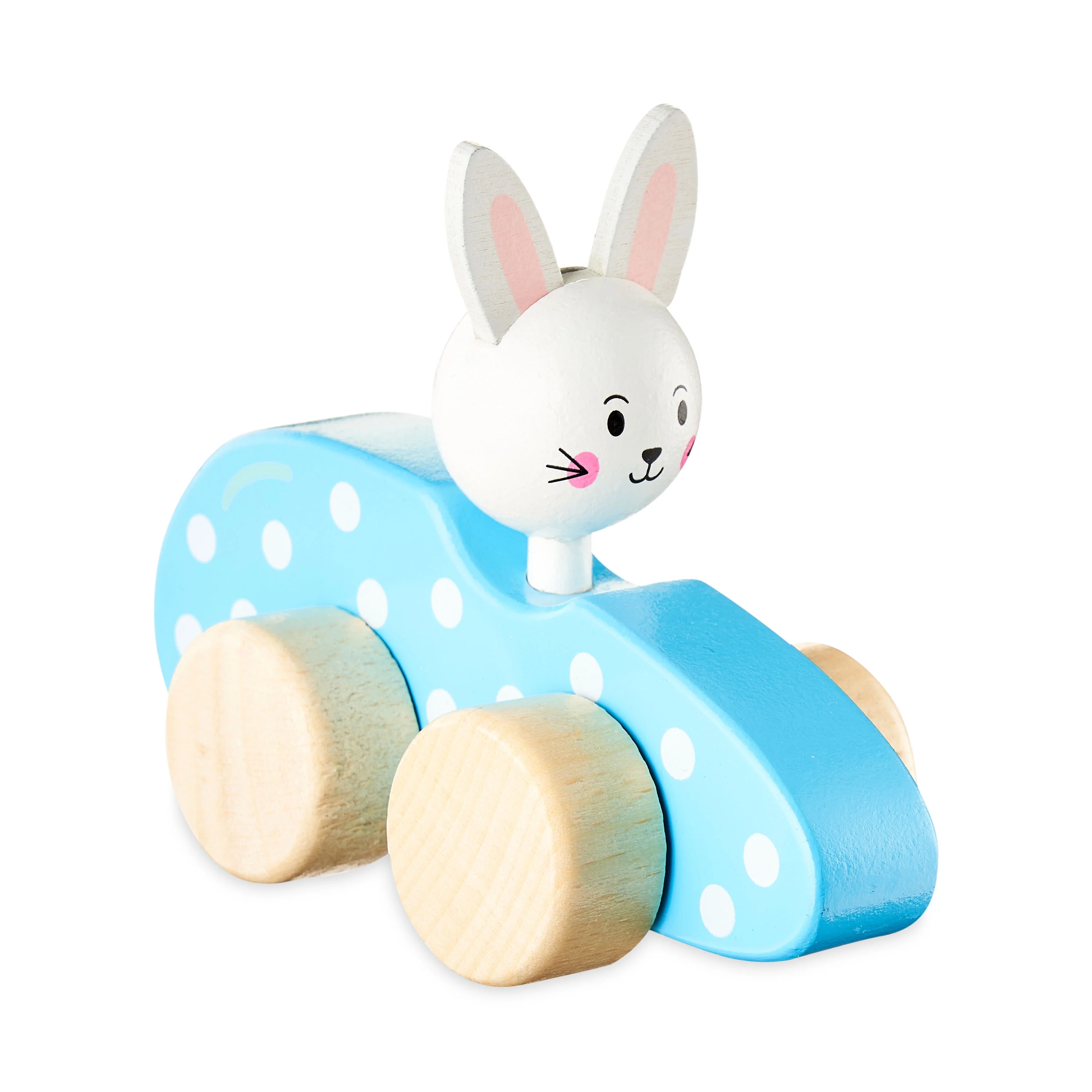 Way to Celebrate Easter Bunny Wooden Toy Car, Blue Basket Stuffers | Walmart (US)