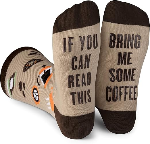 Lavley If You Can Read This, Bring Me Funny Socks - Novelty Gifts for Men, Women and Teens | Amazon (US)