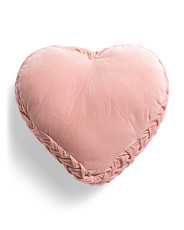 16x16 Ruched Velvet Heart Shaped Pillow | Marshalls