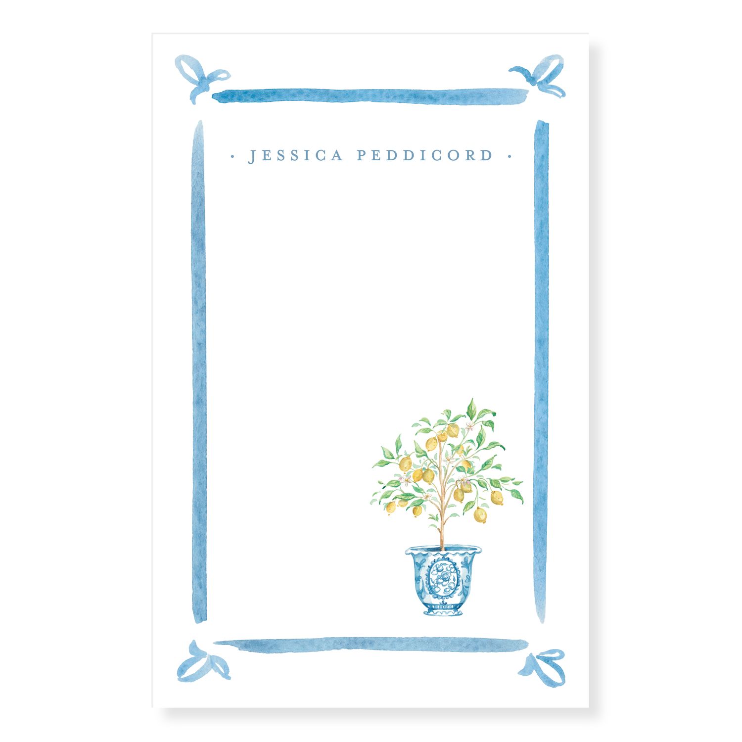 Ginger Jar Lemon Tree Personalized Notepad — Simply Jessica Marie | Simply Jessica Marie