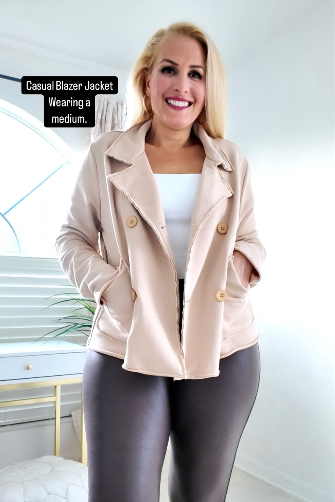 This is the most versatile overcoat  jacket for fall! You can dress this up or down. You can even pair it with faux leather leggings.

The fabric feels great. So soft and comfy. It’s 85% cotton and 15% polyester. 

I’m wearing a medium and it fits true to size. I highly recommend this coat! It comes in multiple color too!

Jacket medium
Faux leather leggings large
Bodysuit large 


#LTKSeasonal #LTKShoeCrush #LTKStyleTip #LTKItBag #LTKFindsUnder100 #LTKOver40 #LTKMidsize #LTKTravel #LTKWorkwear #LTKU #LTKSaleAlert #LTKFindsUnder50 #LTKNYFW