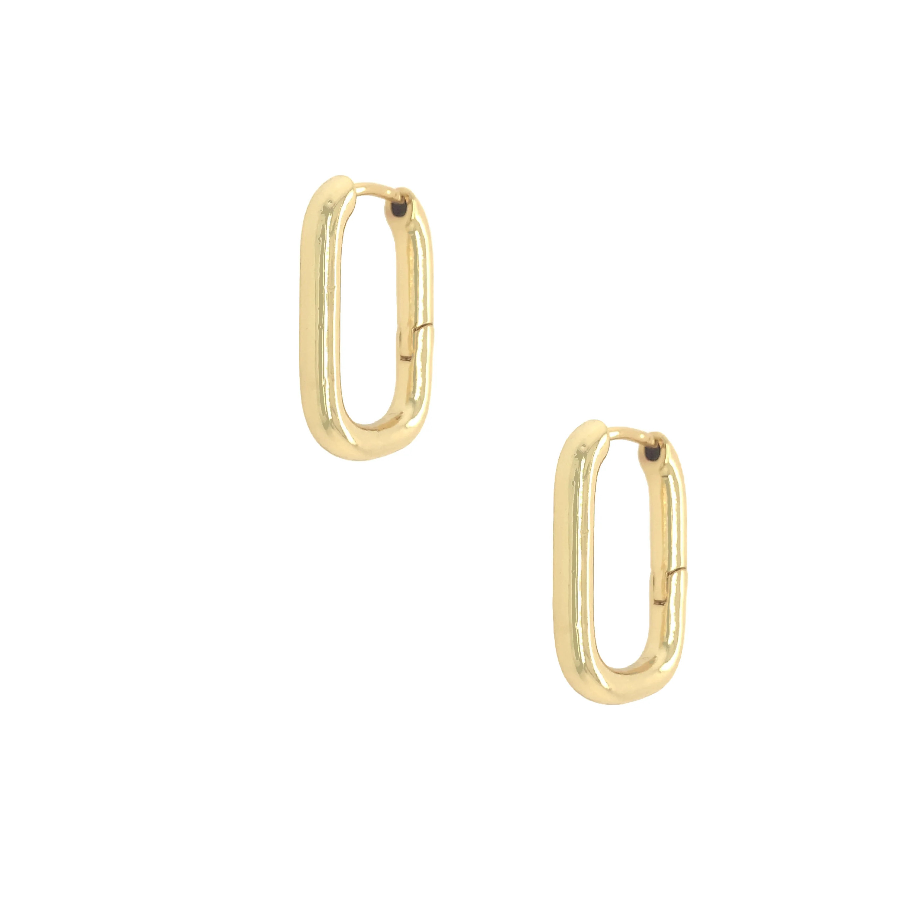 Rectangle Hoop Earrings | Jennifer Miller Jewelry