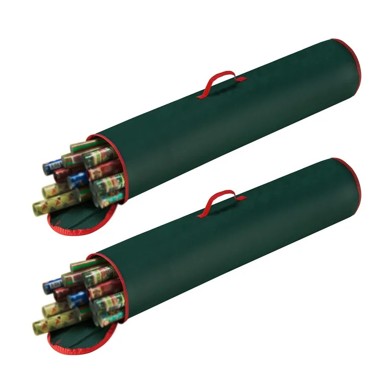 Elf Stor 2-Pack Gift Wrap 40.5 inch Wrapping Paper Storage Bag Green Stand-up | Walmart (US)