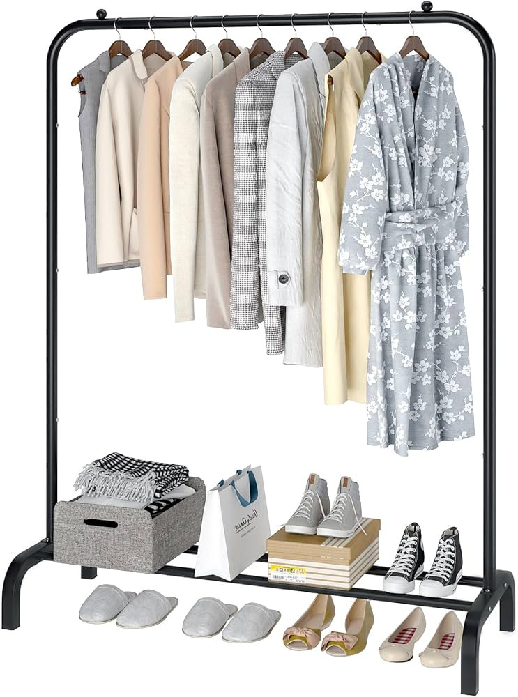 MOYIPIN Metal Clothing Rack, Single Rod Portable Garment Rack for Hanging clothes, Cloths Rack fo... | Amazon (US)