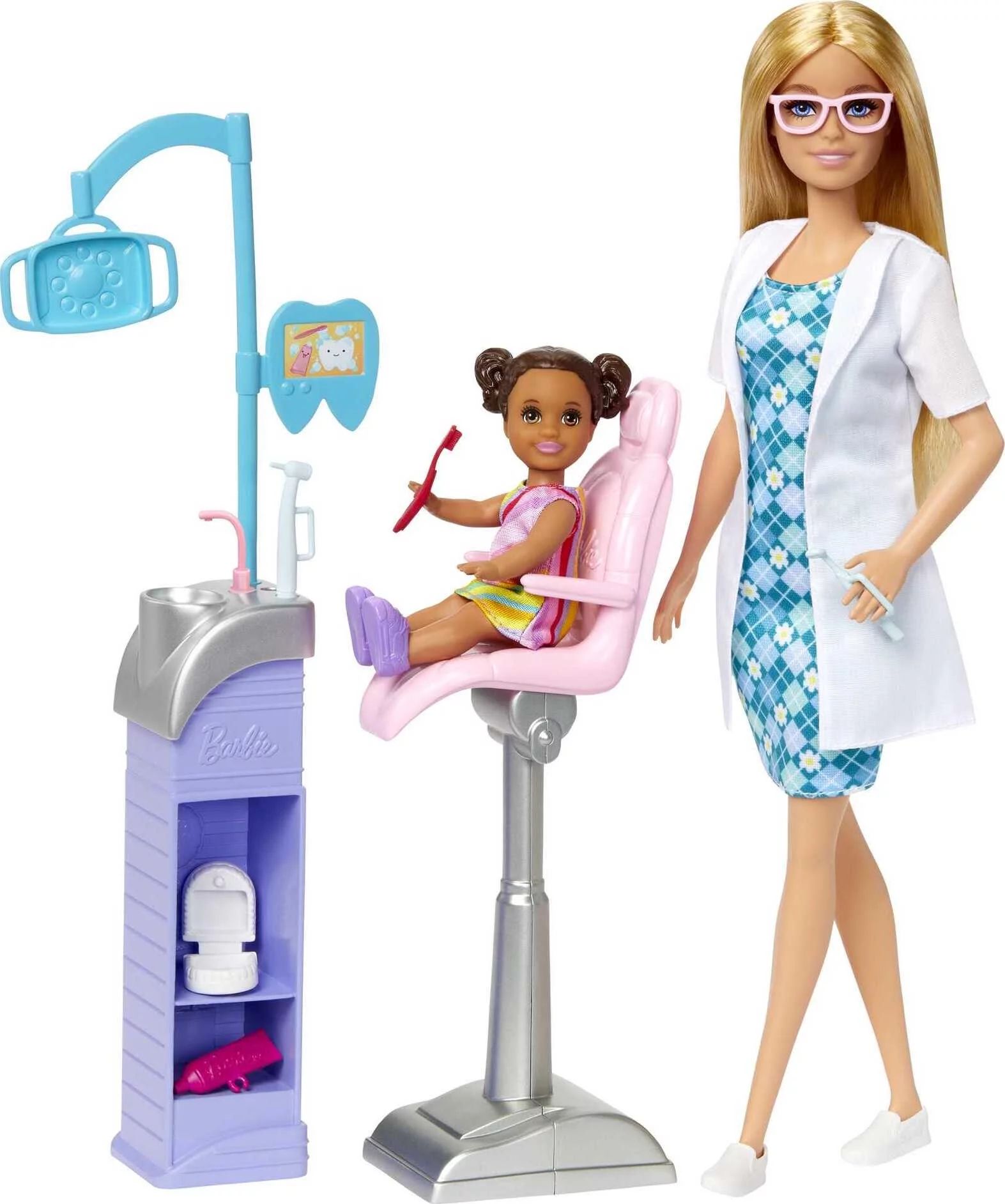 Barbie Careers Dentist Doll Playset with 2 Dolls, Dental Station, Exam Chair & Dental Tools | Walmart (US)