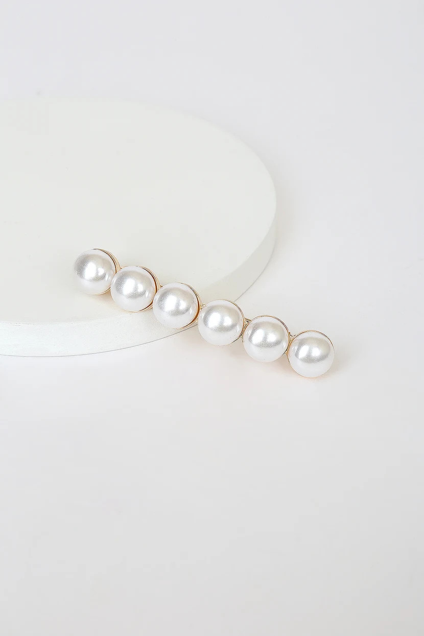 Coveted Design Gold Pearl Hair Clip | Lulus (US)