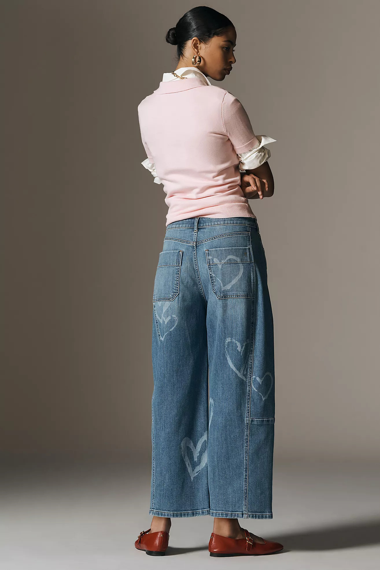 The Kenna Mid-Rise Heritage Barrel Jeans by Pilcro: Love Edition | Anthropologie (US)