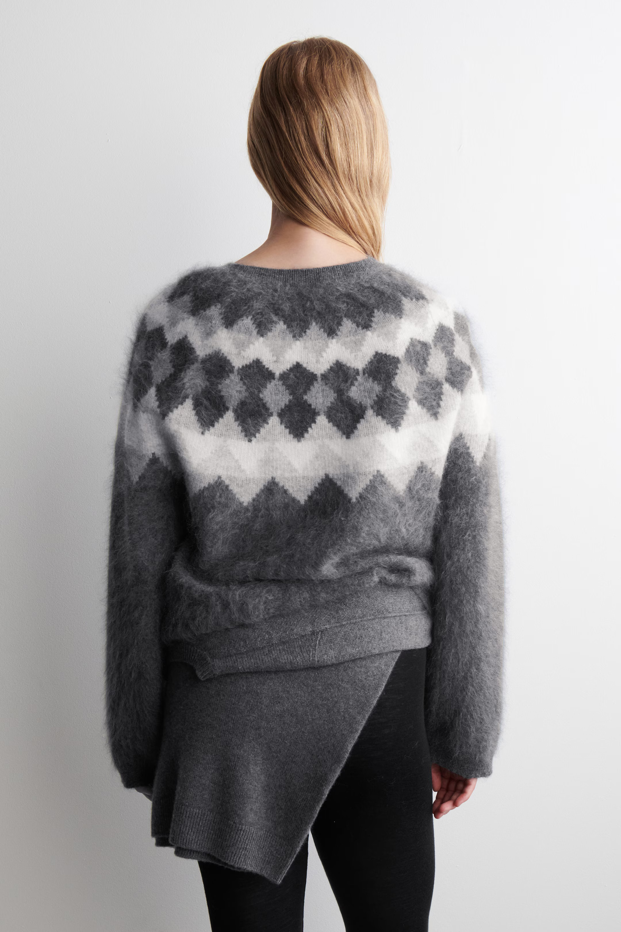 FAIR ISLE BRUSHED-CASHMERE JUMPER - CHARCOAL / GREY | COS GB | COS UK