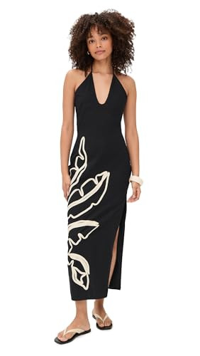 Seven Wonders Women's Brontie Keyhole Halter Midi Dress, Black, XS | Amazon (US)