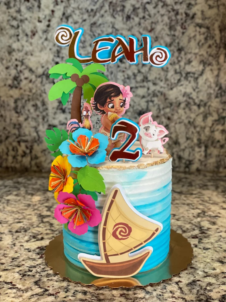 Moana Cake Topper / Moana Decoration Set / Cardstock Characters Included - Etsy | Etsy (US)