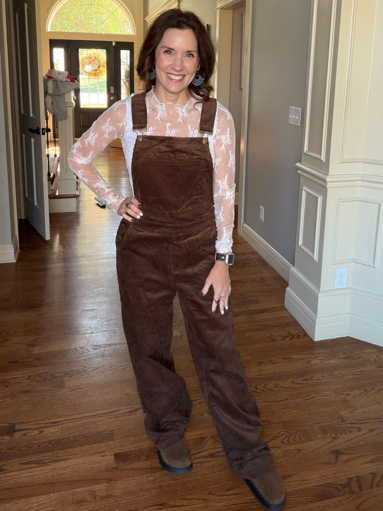 Love these corduroy overalls from pink Lily with a mesh lace top underneath. 

Super trendy, comfortable and affordable look for the fall!!

Paired with my Birkenstock clog platforms mix for the perfect casual cozy look

Wearing a small in tops and size small and overalls 


#LTKFindsUnder50 #LTKShoeCrush #LTKStyleTip