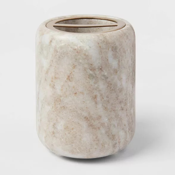 Toothbrush Holder Beige Marble - Threshold™ | Target