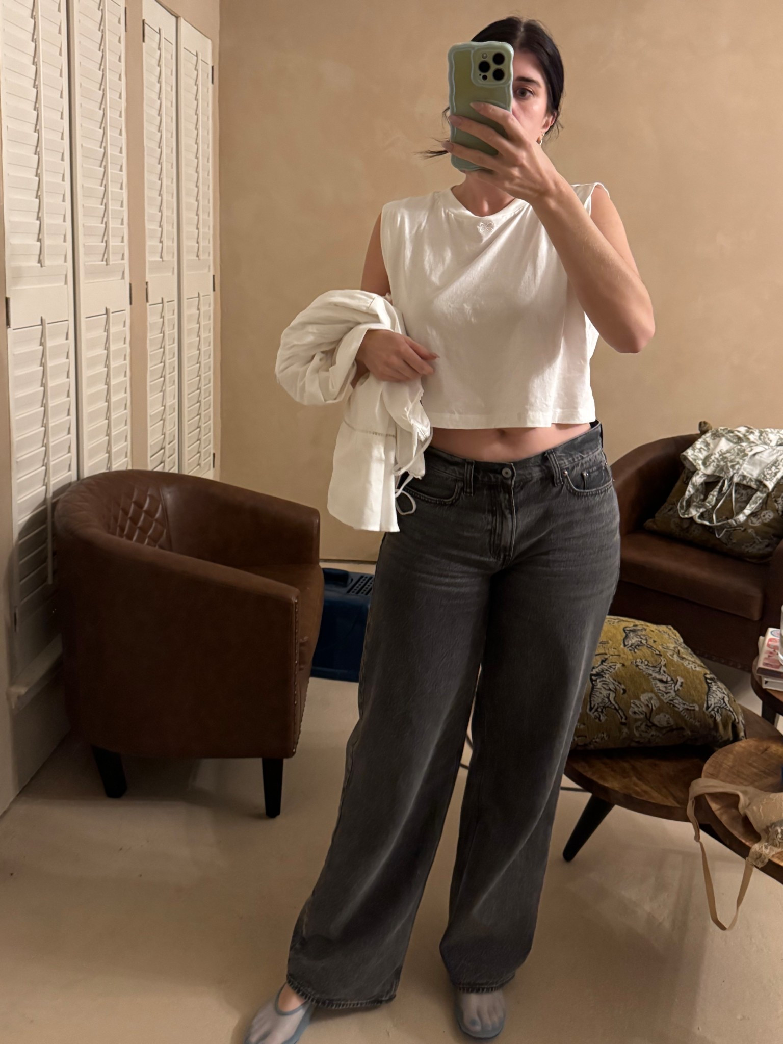 I’ll get a better pic of this outfit! The cutest basics and easy to dress up w sweaters and jackets 🧥 

Spring denim, low rise denim, Abercrombie, Anthropologie, Maeve, white T-shirt, mesh sandal 

#LTKootd #LTKSaleAlert #LTKTall