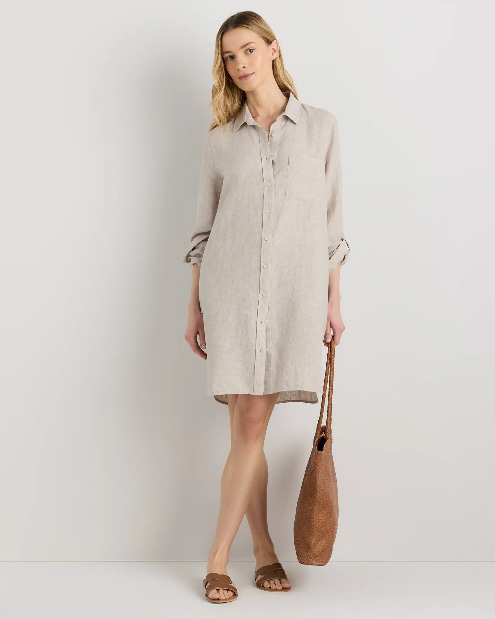 100% European Linen Shirt Dress | Quince