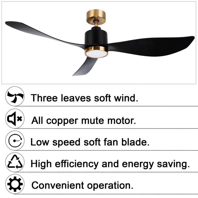 Miajah Ceiling Fan with Light Kit with Remote Control and Light Kit Included | Wayfair North America