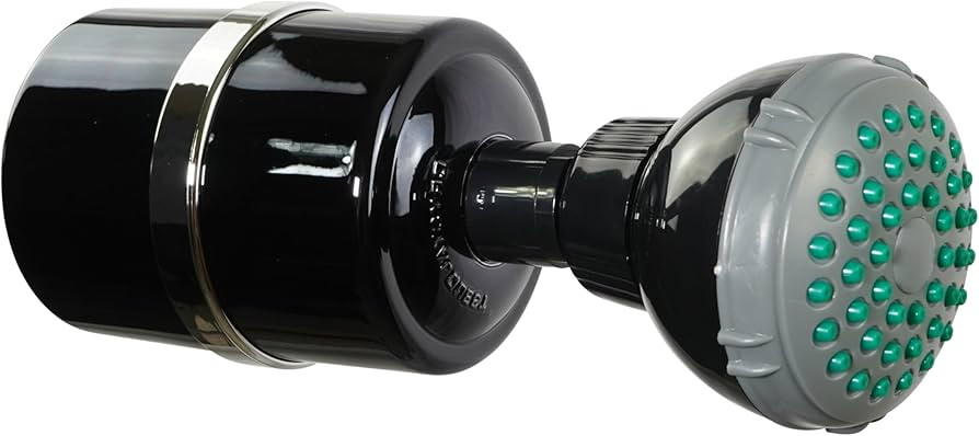 Crystal Quest Shower Filter (With Shower Head, Black) | Amazon (US)