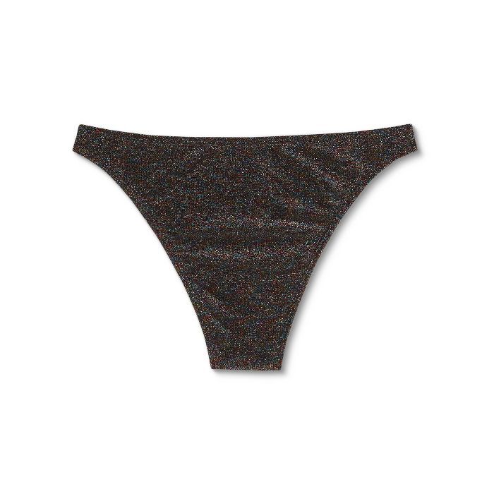 Juniors' Metallic Extra Cheeky V Bikini Bottom - Xhilaration™ Black | Target
