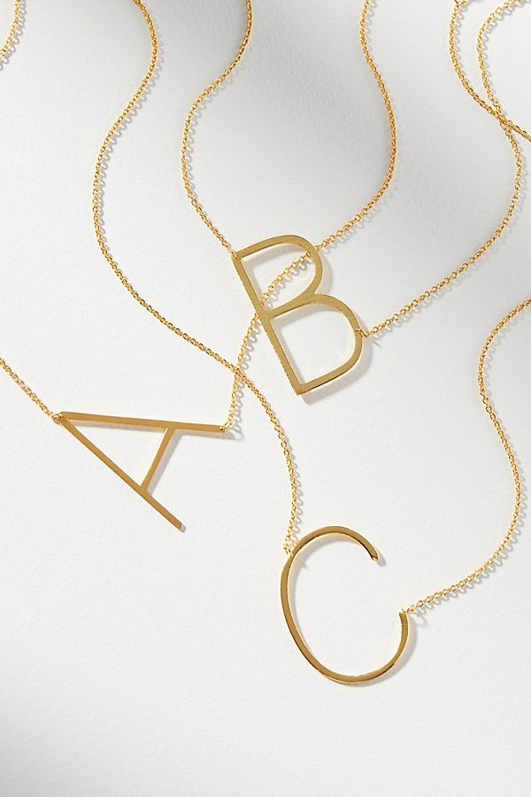 Block Letter Monogram Necklace | Anthropologie (US)