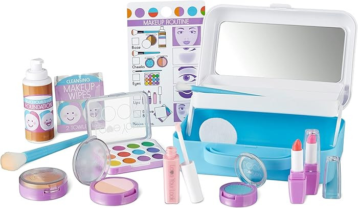 Melissa & Doug Love Your Look Pretend Makeup Kit Play Set – 16 Pieces for Mess-Free Pretend Pla... | Amazon (US)