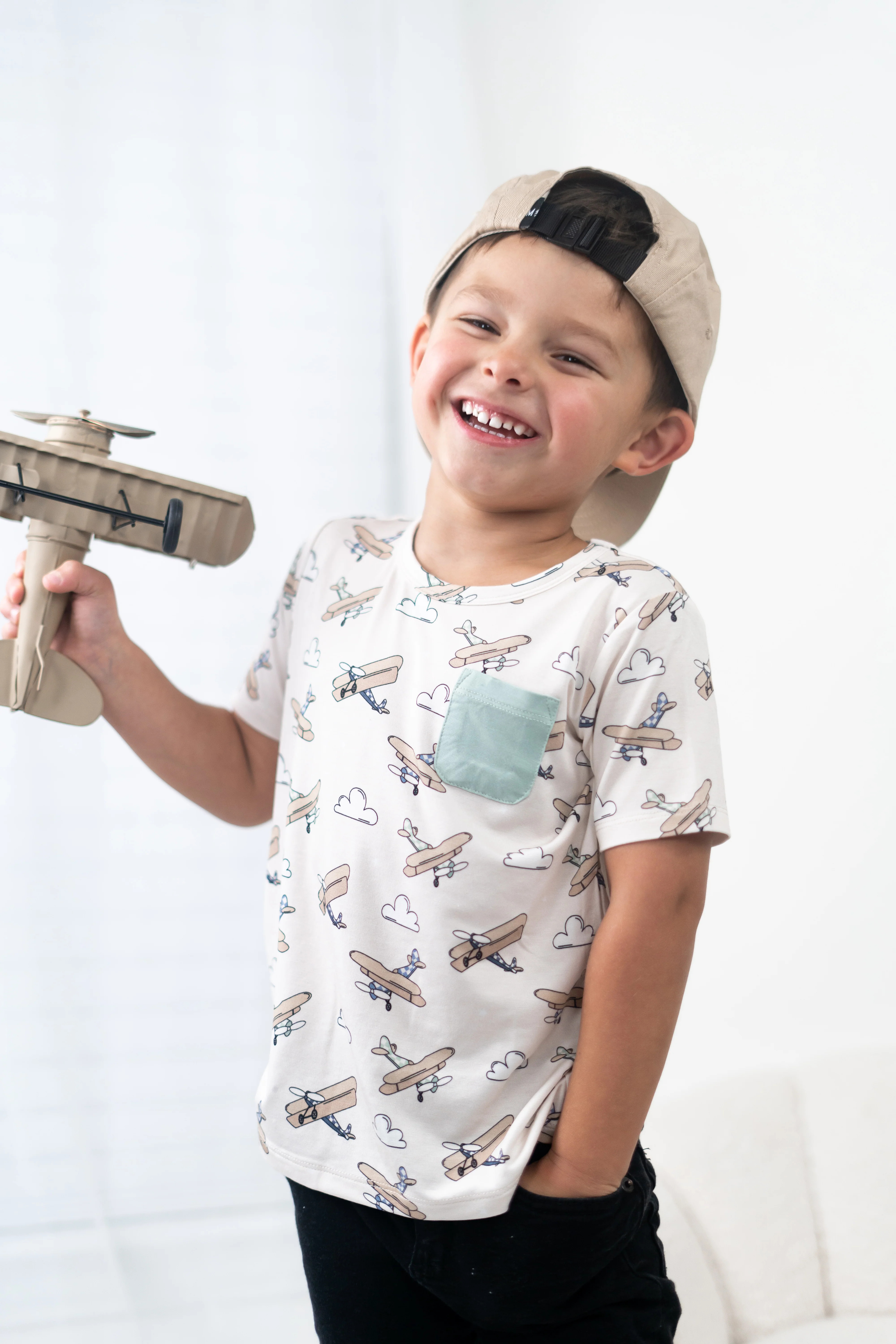 PLANE FUN DREAM POCKET TEE | DREAM BIG LITTLE CO