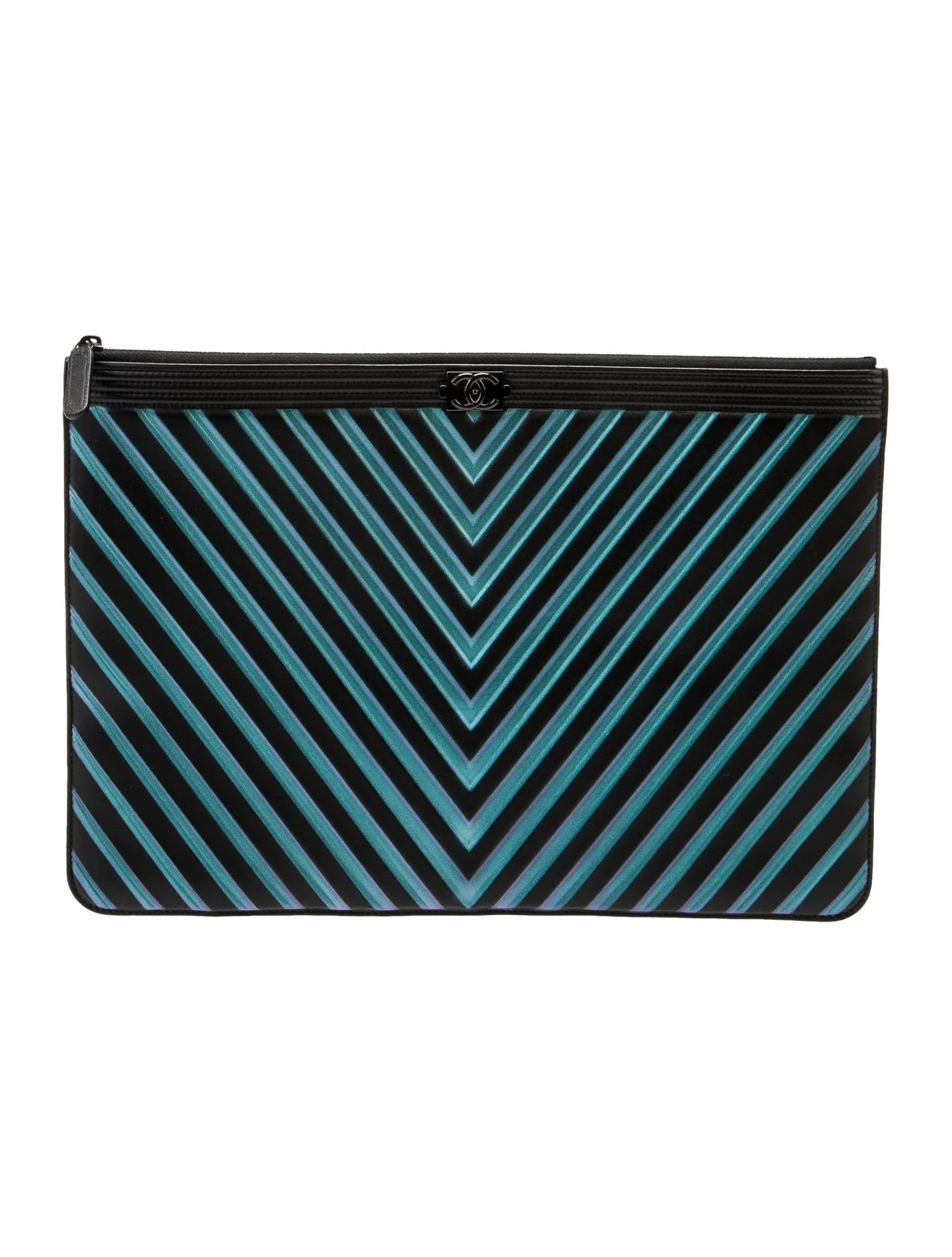 Chevron Boy O-Case Clutch | The RealReal