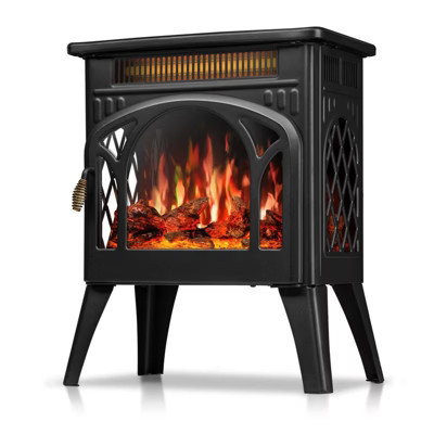 R.W.FLAME 17" Electric Fireplace with Remote, Cathedral Design, Adjustable Flames, Brightness, Heat, and Overheat Protection | Target