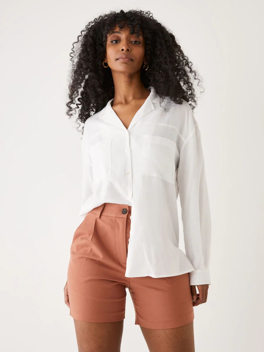 The Oversized Linen Shirt in Bright White | Frank + Oak