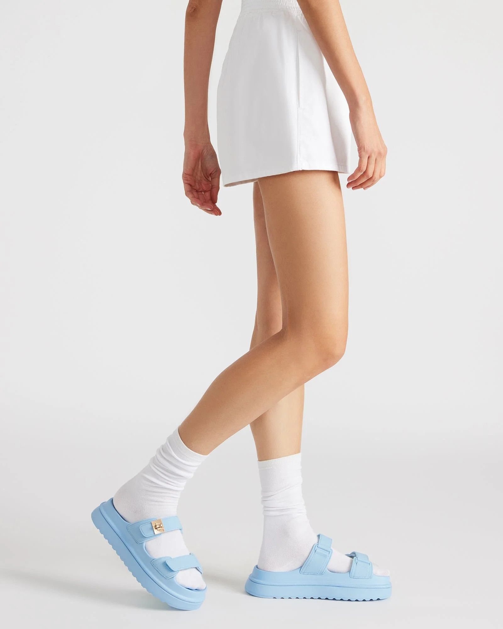 BIGSCHMONA JELLY Light Blue Women's Platform Slide Sandal | Steve Madden (US)