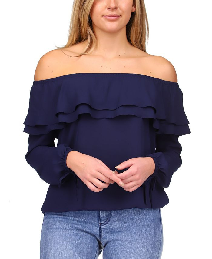 Ruffled Off-the-Shoulder Top, in Regular & Petites | Macys (US)