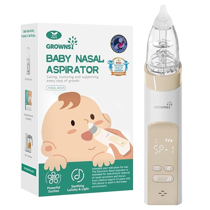 GROWNSY Nasal Aspirator for Baby, Electric Baby Nose Sucker, Automatic Nose Cleaner with Larger S... | Amazon (US)