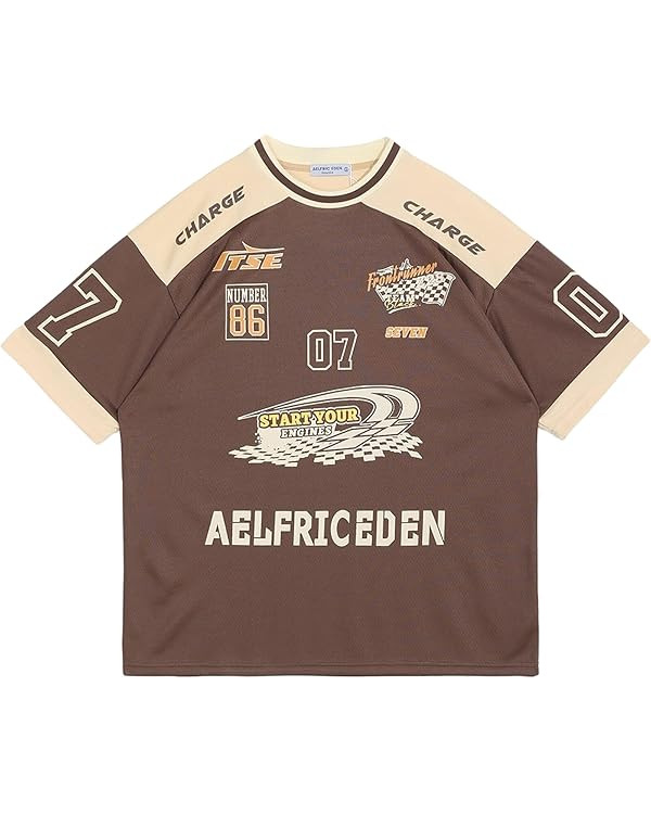 Aelfric Eden 90s Oversized T Shirts Unisex Grahpic Jersey Printed Casual Tees Streetwear Vintage ... | Amazon (US)