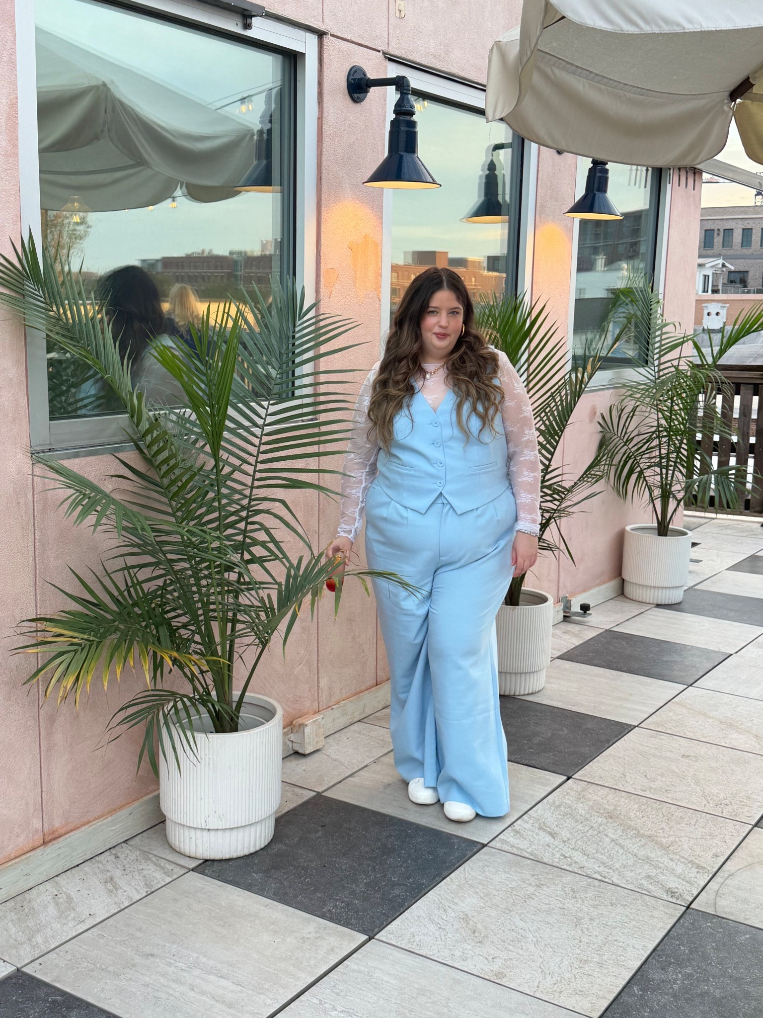 wearing size 2 in everything 🩵 obsessed with this set 

#LTKPlusSize #LTKWorkwear #LTKootd