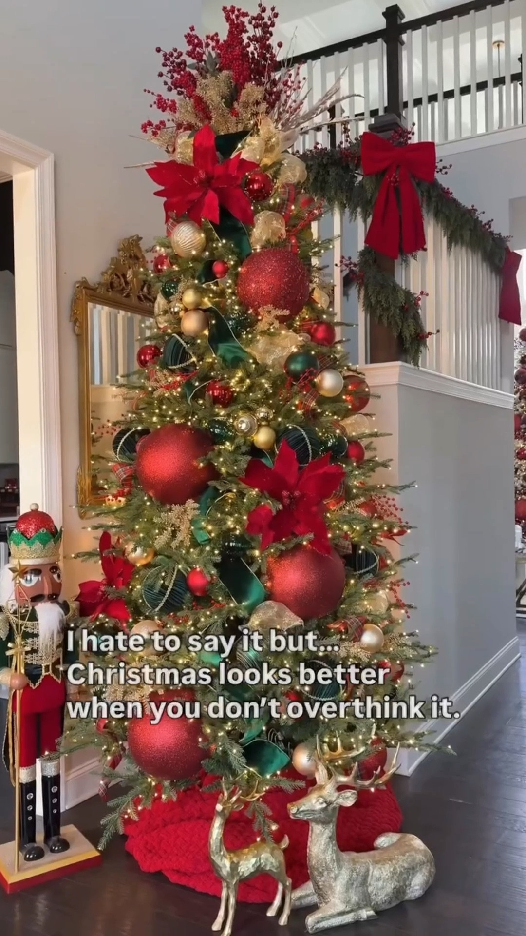 If holiday decorating feels like “all or nothing,” start small. This whole railing took 25 minutes—because a layered garland does most of the work. Texture, depth, and one simple upgrade can make your home feel polished without the overwhelm. Now tell me—should I add lights or ribbon? And if you want my full holiday sources, comment GARLAND and I’ll send everything straight to your DMs.

#ChristmasDecor #HolidayDecorIdeas #StairGarland #ClassicChristmas #HolidayHomeDecor #CozyHolidayHome #ChristmasInspo #HomeDecorInspo #amazonfinds #amazonchristmas