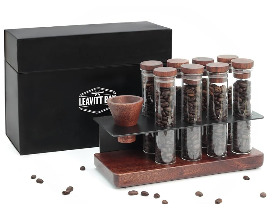 Single Dose Coffee Bean Storage Set of 8 – Weekly Stashed Bean Cellar w/Pre-Measured Glass Vial... | Amazon (US)