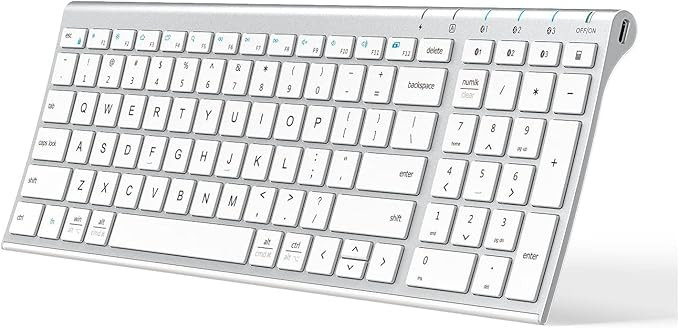 iClever BK10 Bluetooth Keyboard, Universal Bluetooth 5.1 Wireless Keyboard with Number Pad, Ergon... | Amazon (US)