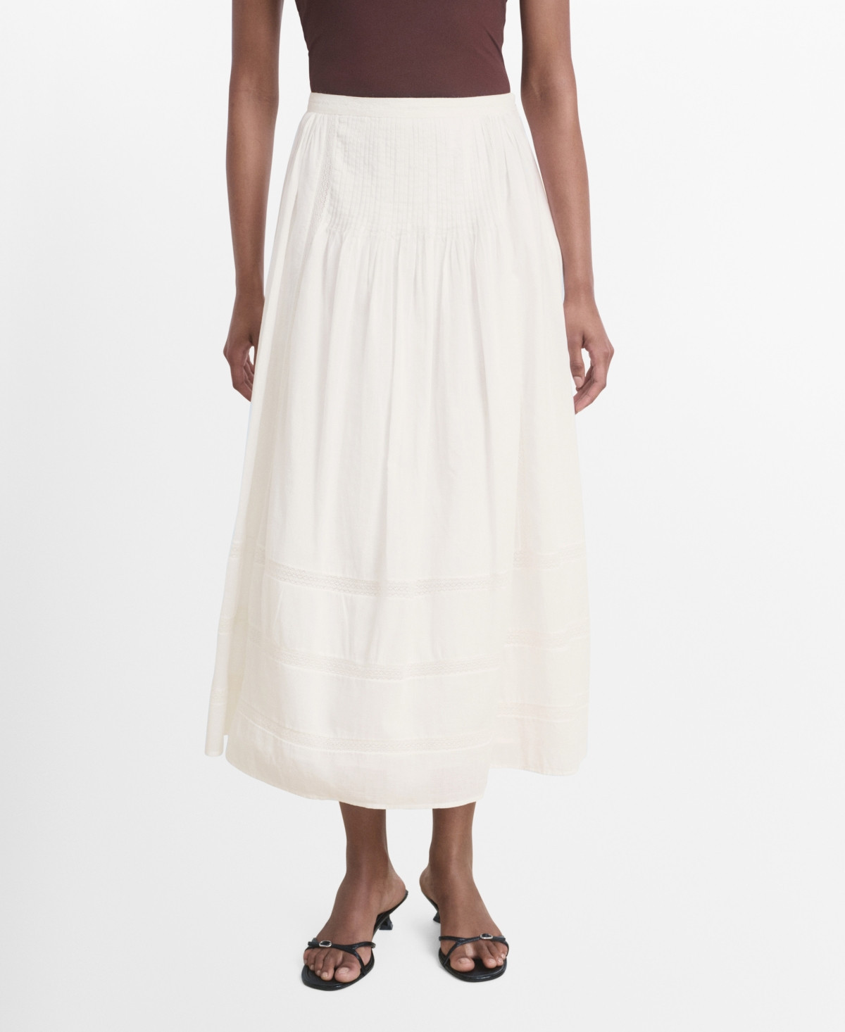 Mango Women's Lace Cotton Skirt - White | Macy's