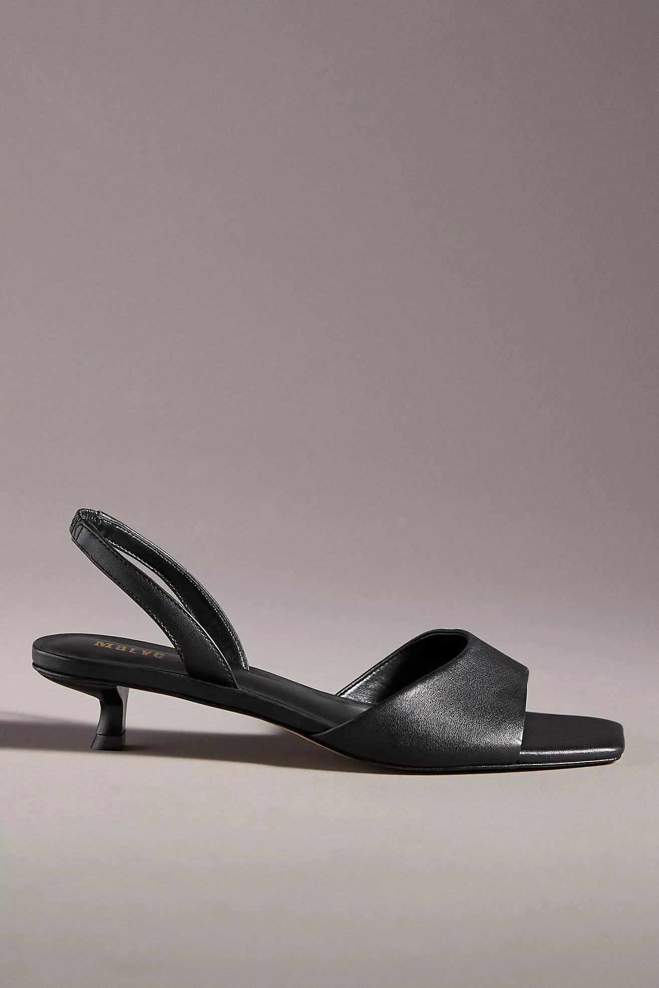 Maeve Square-Toe Slingback Kitten Heels | Anthropologie (US)